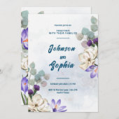 Blauwe lilies voor het trekken van een kaart (Voorkant / Achterkant)