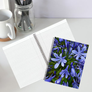 Blauwe Lily van de Nijl Agapanthus Bloemen Notitieboek