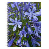 Blauwe Lily van de Nile Agapanthus Floral Notitieboek (Voorkant)