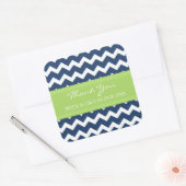 Blauwe Limoen Chevron Dank u bruiloft gunst Labels (Envelop)