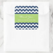 Blauwe Limoen Chevron Dank u bruiloft gunst Labels (Tas)