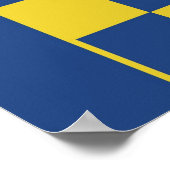 Blauwe Limoen ongedateerd geruite decemberkalender Poster (Hoek)