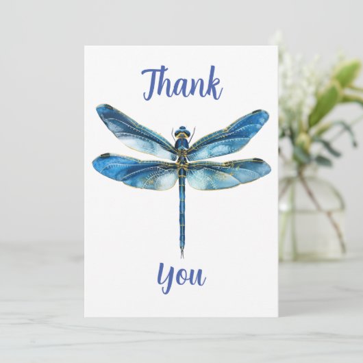 Blauwe limonade bedankkaart (Staand voorkant)