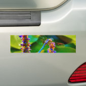 Blauwe limonade en bloemen bumpersticker (Op auto)