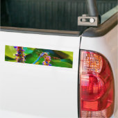 Blauwe limonade en bloemen bumpersticker (Op Truck)
