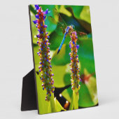 Blauwe limonade en bloemen fotoplaat (Zijkant)