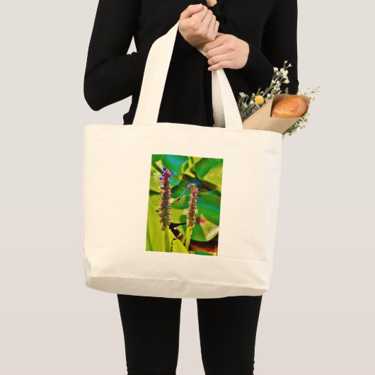Blauwe limonade en bloemen grote tote bag (Voorkant (product))