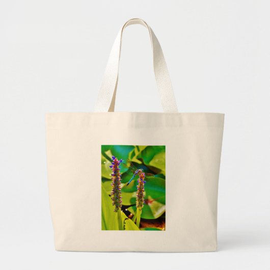 Blauwe limonade en bloemen grote tote bag (Voorkant)