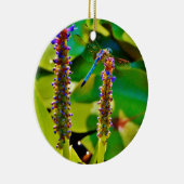 Blauwe limonade en bloemen keramisch ornament (Rechts)