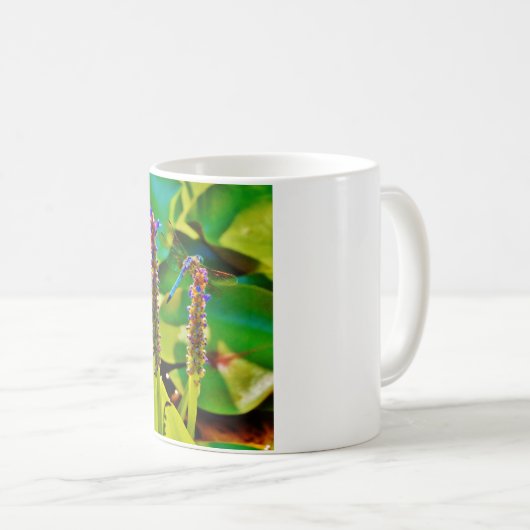 Blauwe limonade en bloemen koffiemok (Voorkant rechts)