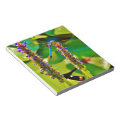 Blauwe limonade en bloemen notitieblok (Schuin)