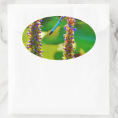 Blauwe limonade en bloemen ovale sticker (Tas)