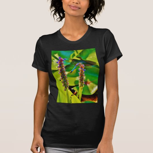 Blauwe limonade en bloemen t-shirt (Voorkant)