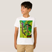 Blauwe limonade en bloemen t-shirt (Voorkant volledig)