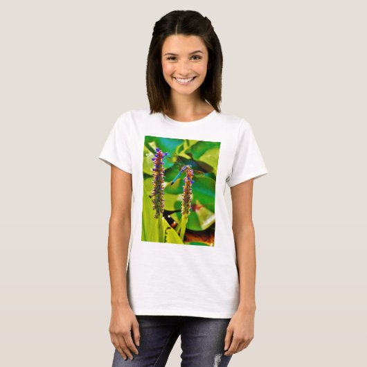 Blauwe limonade en bloemen t-shirt (Voorkant volledig)