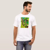 Blauwe limonade en bloemen t-shirt (Voorkant volledig)