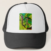 Blauwe limonade en bloemen trucker pet (Voorkant)