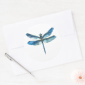 Blauwe limonade ronde sticker (Envelop)
