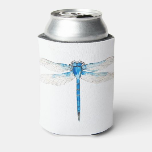  blauwe limonade waterverf blikjeskoeler (Blikje Achterkant)