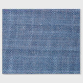 Blauwe linnen textuur camouflage fotoachtergrond. cadeaupapier (Vlak)