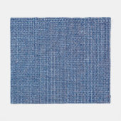 Blauwe linnen textuur camouflage fotoachtergrond. fleece deken (Voorkant (Horizontaal))