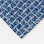 Blauwe linnen textuur camouflage fotoachtergrond. fleece deken (Hoek)