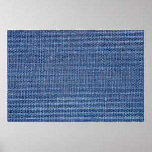 Blauwe linnen textuur camouflage fotoachtergrond. poster