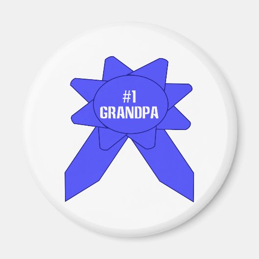Blauwe lint #1 Opa Magneet (Voorkant)