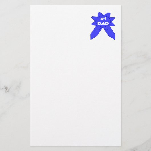 Blauwe lint #1 vader briefpapier (Voorkant)