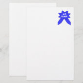 Blauwe lint #1 vader briefpapier (Voorkant / Achterkant)