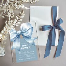 Blauwe Lint Baby Jongen Elegante Baby Shower