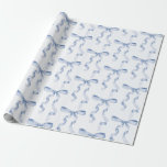 Blauwe Lint Baby- of Bruidsmeisjesborrel, Verjaard Cadeaupapier<br><div class="desc">Til je volgende viering naar een hoger niveau met deze Coquette Blauwe Lint Feestdecoratie! Dit tijdloze ontwerp voegt een vleugje elegantie en charme toe aan elk evenement, met een prachtig afgewerkt lint versierd met delicate blauwe tinten. Deze collectie zal je gasten zeker imponeren en blijvende herinneringen creëren en is perfect...</div>