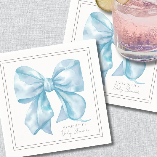 Blauwe Lint Baby Shower Servet