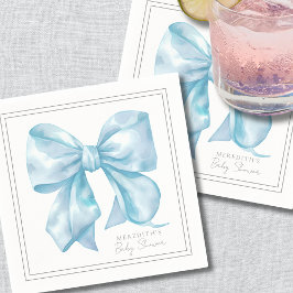 Blauwe Lint Babyshower Servet