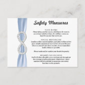 Blauwe Lint Diamant Oneindigheid Veiligheidsmaatre Informatiekaartje (Voorkant)