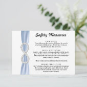 Blauwe Lint Diamant Oneindigheid Veiligheidsmaatre Informatiekaartje (Staand voorkant)