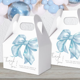 Blauwe Lint Jongens Baby Shower Bedankdoosjes