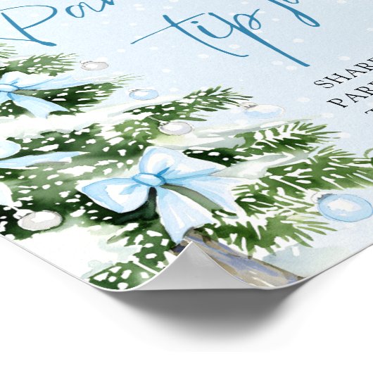 Blauwe Lint Kerstboom Opvoedtips Potje Spel Poster (Hoek)