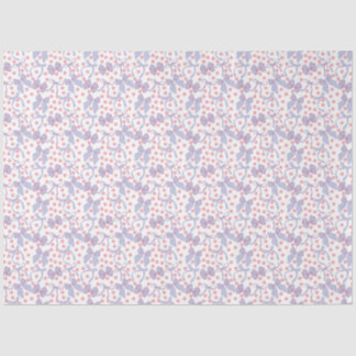 Blauwe linten en roze stippen tissuepapier