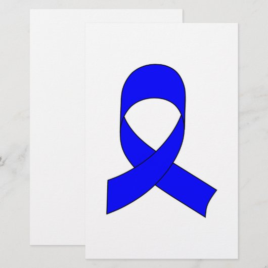 Blauwe linttekening briefpapier (Voorkant / Achterkant)