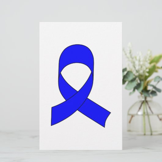 Blauwe linttekening briefpapier (Staand voorkant)