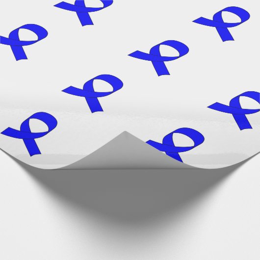 Blauwe linttekening cadeaupapier (Hoek)