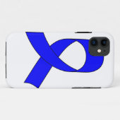 Blauwe linttekening Case-Mate iPhone case (Achterkant (horizontaal))