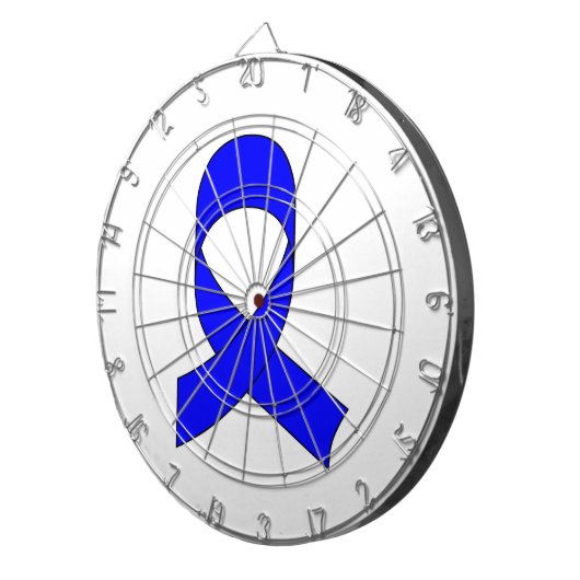 Blauwe linttekening dartbord (Voorkant Rechts)