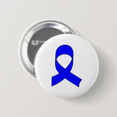 Blauwe linttekening ronde button 5,7 cm (Voorkant /achterkant)