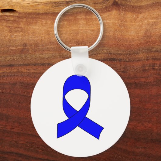 Blauwe linttekening sleutelhanger (Voorkant)
