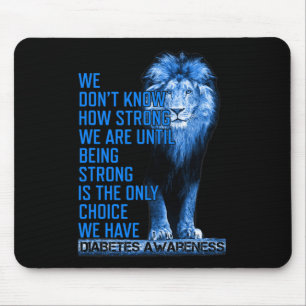 Blauwe lion type 1 diabetes is de enige muismat