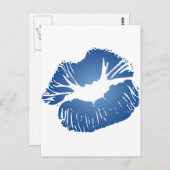 Blauwe lippen briefkaart (Voorkant / Achterkant)