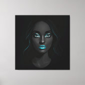 Blauwe lippen Canvas Print (Voorkant)