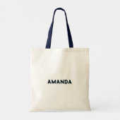 Blauwe lippen en harten tote bag (Achterkant)